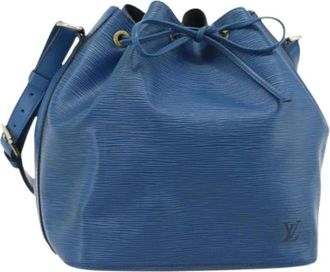 Louis Vuitton Pre-owned Petit Noe Bucket Bag - Dames - Vintage Tas - Blauw - ONE Size - Leer - Vintage