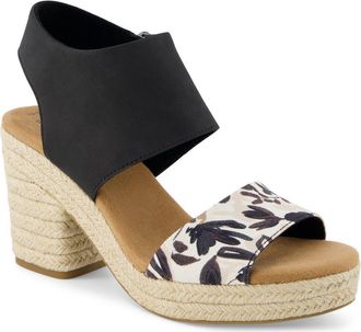 Toms Majorca Platform Sandal in Black at Nordstrom Rack, Size 7.5