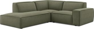 Castlery Customized Green Performance Side Chaise Sectional Sofa Left Facing | Jonathan by Castlery, Green, Castlery