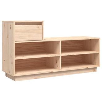 vidaXL Mueble Zapatero De Madera Maciza De Pino 110x34x61 Cm Vidaxl