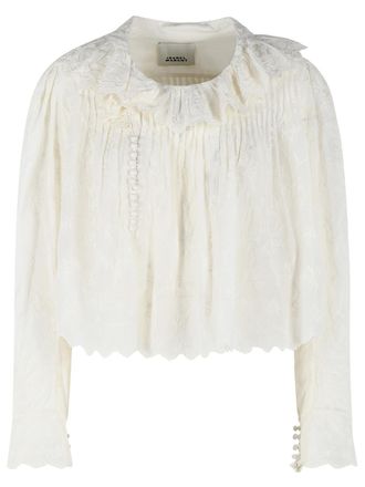 Isabel Marant Isabel Marant Bluse Zelly aus wei&szlig;er Baumwolle und Seide