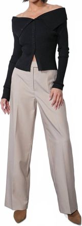Greylin Fable Wide Leg Pants In Taupe