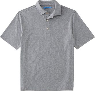J.McLaughlin J.Mclaughlin Gray Peak Polo Knit Shirt