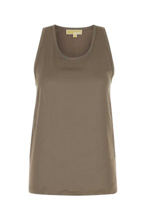 Michael Kors Army Green Satin Tank Top