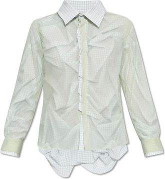 Maison Margiela Dames, Blouses & Shirts, Groen, Maat: XS Katoen
