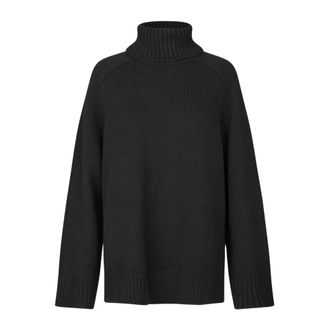 Sams&oslash;e & Sams&oslash;e Sakeiki Turtleneck 11250 - Dames - Coltruien - Zwart - M - Wol - Truien & Vesten