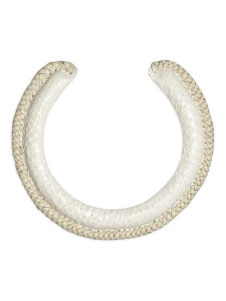 Johanna Ortiz Collana Represent Rituals in pelle intrecciata - Toni neutri