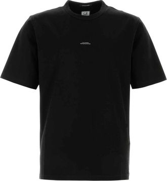 C.P. Company Cotton T-Shirt - Heren - T-shirts - Zwart - M - Katoen - Tops