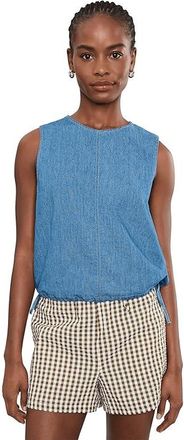Madewell Denim Cinched Shell Top Womens Clothing Irving Wash : LG (Womens 10-12), Cotton/Linen
