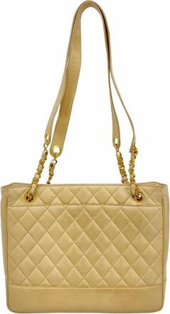 Chanel Beige Leather Tote Bag (Pre-Owned)