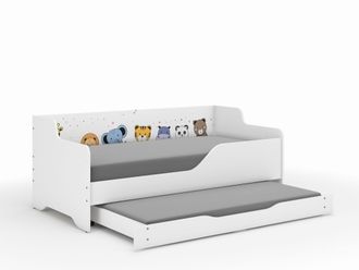 OEM Lettino Per Bambini Lilu 160x80 Mini Zoo Con Funzione Sonno