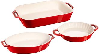 Staub Stoneware 3Pc Mixed Baking Dish Set