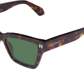 Off-white Mens Logo-Embellished Sunglasses Brown Acetate