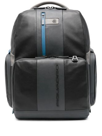 Piquadro panelled backpack - men - Polyurethane - OS - Grey
