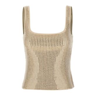 Retrof&ecirc;te Marzia Embellished Top - female - Retrof&ecirc;te - Sleeveless Tops - White - S - Tops