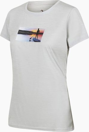 Regatta Womens Fingal Graphic Crew Neck Short Sleeve Jersey T-Shirt - White - Size: 10