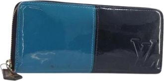 Louis Vuitton Pre-owned Long Wallet - Dames - Vintage Accessoires - Blauw - ONE Size - Leer - Vintage