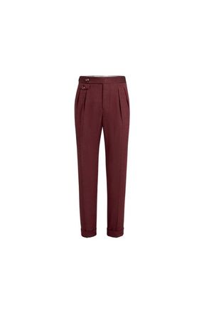 Brunello Cucinelli Linen and virgin wool trousers in Cherry at Nordstrom, Size 50 It