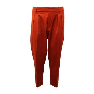 Dondup Slim-fit Trousers, male, Brown, W34, Wool Trousers Alec Model Made in Italy