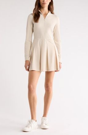 Zella Peak Hybrid Long Sleeve Dress in Moonbeam at Nordstrom, Size X-Large