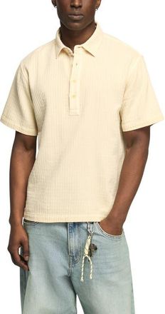 Lucky Brand Short Sleeve Popover Shirt in Angora at Nordstrom, Size Xx-Large