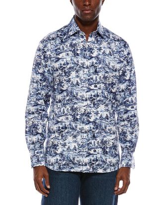 Eterna Premium Printed Twill Modern Fit Shirt