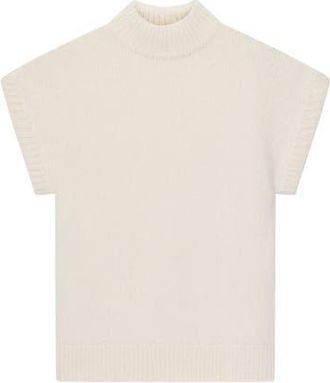 Mint Velvet Longline Knit Top in Cream at Nordstrom, Size X-Large