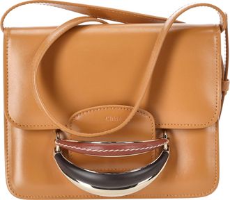 Chlo&eacute; Pre-owned Womens Chlo&eacute; Kattie Shoulder Bag in Brown Calfskin Leather - Mocha - One Size