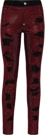 Philipp Plein Dames, Jeans, Rood, Maat: W26 Katoen