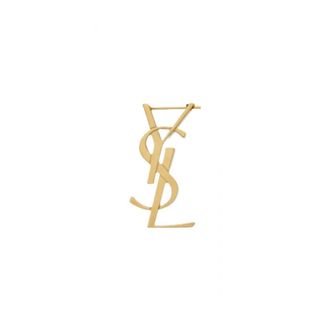 Saint Laurent Cassandre Enkele Oorbel - Dames - Oorbellen - Geel - ONE Size - Accessoires