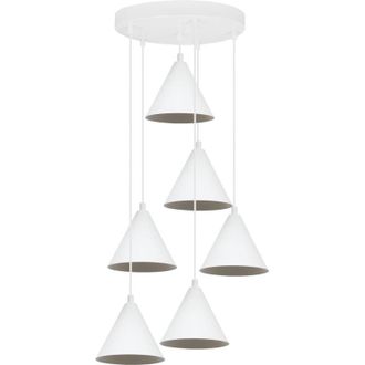 OEM L&aacute;mpara Colgante Soho Blanca 6 Placas 14cm E14