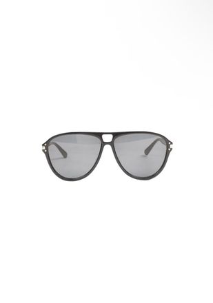 Amiri Aviator Logo Sunglasses- Pearl / Black