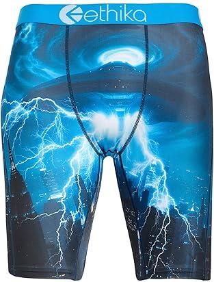 Ethika Too Late Mens Underwear Black/Blue : 4XL, Polyester/Spandex