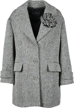 Ermanno Scervino Button Coat - White/Black