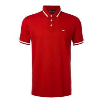 Emporio Armani Polo con ribete a rayas - Tops - Hombre - Rojo - M