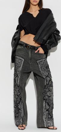 R13 Top With Ruching, Womens, Black