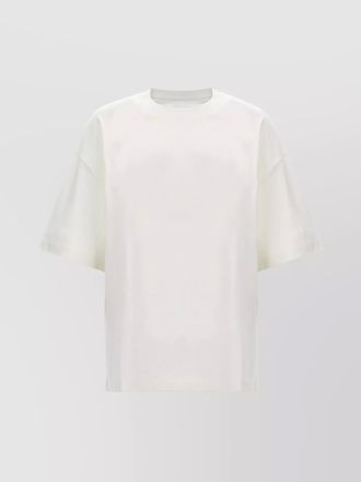 Jil Sander ribbed crew neck logo print oversized t-shirt