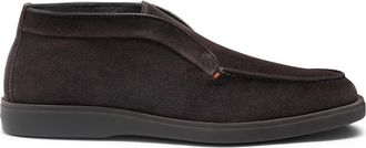 Santoni Suede Desert Boot - Heren - Enkellaarsjes - Grijs - 40 EU - Leer - Schoenen