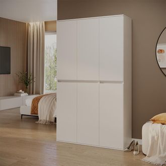 Vicco Armario De Ropa Claus, Blanco, 111 X 191.5 Cm Con 6 Puertas, Vicco