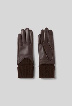Claudie Pierlot Gants cuir et maille