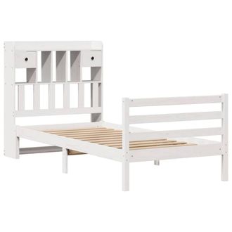 Berkfield Home Decorative Bookcase Bed without Mattress White 90x200 cm Solid Wo