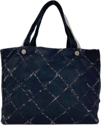 Chanel Pre-owned Vintage Tote Bag - Dames - Vintage Shopper - Zwart - ONE Size - Nylon - Vintage