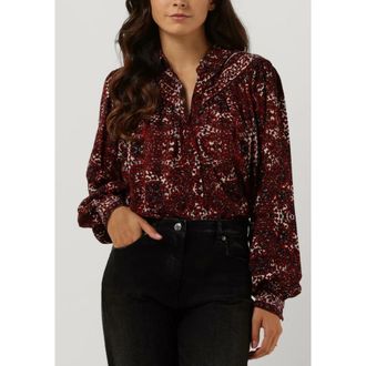 Idano Dames, Blouses & Shirts, Rood, Maat: XS Viscose