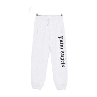 Palm Angels Sweatpants, male, Gray, 12 Y, Tracksuit Bottoms With Print
