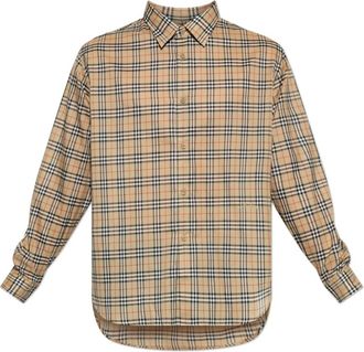 Burberry Radmar Shirt - Heren - Casual Overhemden - Bruin - L - Katoen - Overhemden