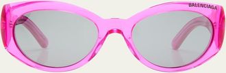 Balenciaga BB0267S Round Acetate Sunglasses