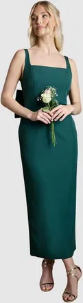 Coast Bow Back Square Neck Maxi Dress in Emerald at Nordstrom, Size 14