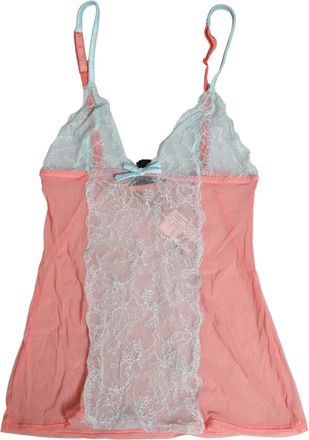 Roberto Cavalli Sheer Lace Lingerie Chemise Top Womens Underwear