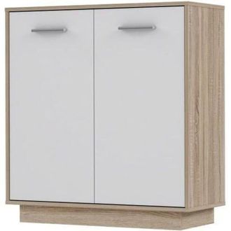 Les Tendances Credenza moderna rovere e bianco 2 ante zona giorno 83x88 Antuza