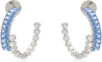 Swarovski Matrix Rhodium Plated Hoop Earrings
